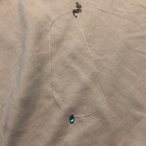 “Invisible” tear drop necklace NWOT